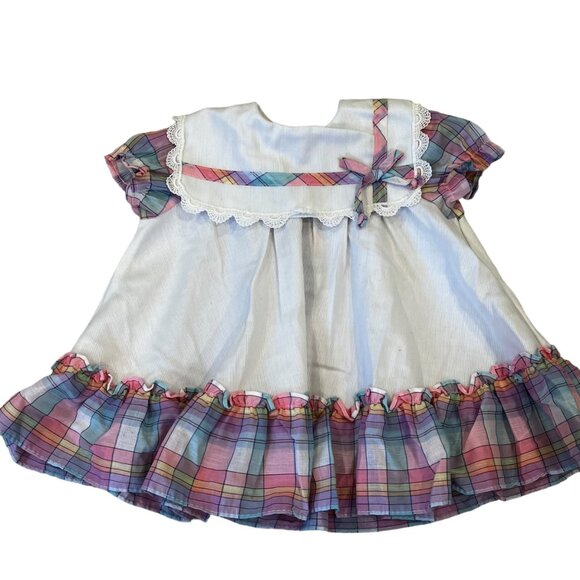 Winnie the Pooh Sears Vintage Girls 20-25 Lb Medium Toddler Dress Plaid Print - Picture 1 of 9
